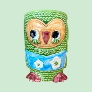 Vintage 1971 Rubens Originals 6" Owl Planter Vase #5131 Japan MCM Ceramic